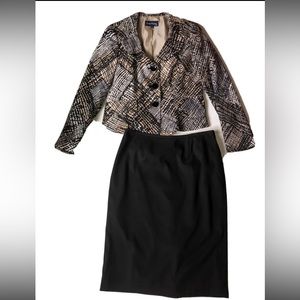 Evan Picone 2 Piece Suit Skirt and Blazer Set Women’s Size 8